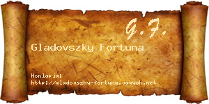 Gladovszky Fortuna névjegykártya